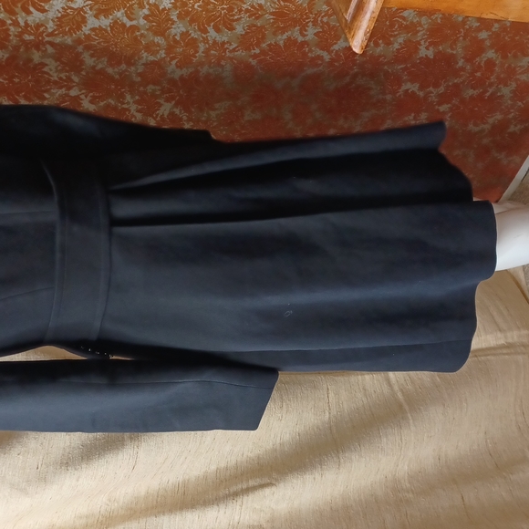 Zara Cotton Fitted Coat Long M - Picture 6 of 8